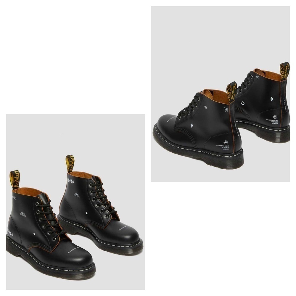 Dr. Martens x GOODHOOD 101 SMOOTH LEATHER ANKLE BOOTS - Picture 3 of 13